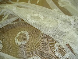 Closeout Sheer Wreath Drapery Fabric