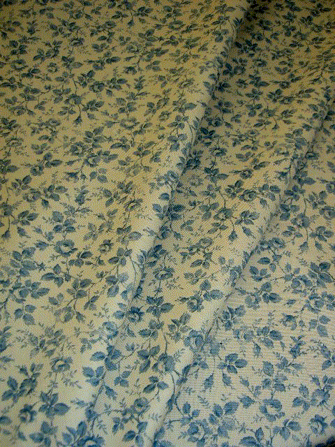 Animated Draped view of Our Fabric Warehouse Outlet Clearance Sale P Kaufmann Sweetie Home Decor by yard Color Chambray Blue