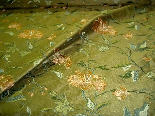 Stunning Peachtree Embroidered Drapery Fabric