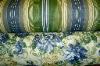 Big Kahuna Fabrics IndoorOutdoor Canvas Garden Scroll & Calista Stripe Color Delft Coordinates