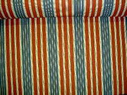 Braemore Harbour Stripe Russet Fabric for Home Decor