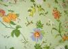 angle view Brunschwig & Fils Oh Susannah Color Celery Drapery Workroom Linen Cotton Blend Fabric Remnant