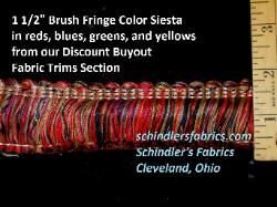 Brush Fringe from our Discount Buyout Fabric Trims Section, in vivid Mexican looking reds, blues, greens and yellows