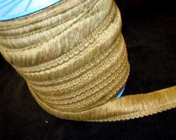 Brush Fringe in Olive, Natural and Salmon