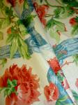 By the Yard Interior Decorating Bailey & Griffin Fabrics Closeout Richmond Peonies Cream, 100% Glazed Polished Cotton,  English chintz design printed in the U.K