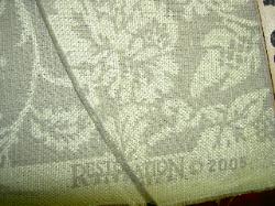 Chris Stone Design for Restoration Hardware Color Taupe Linen Home Decor Fabric L072407-001 retoration logo