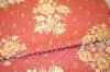 Discount Closeout Discontinued Upholstery Weight Stripe and Floral on Red Fabric Remnant
