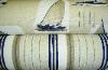 Covington Fabrics Rozenn and Bartele Grey Blue Stripe Decorator Fabric Coordinates by Stof of France, click for page