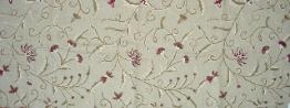 Crewel Linen Wool Embroidery Color Khaki Home Decor Fabric