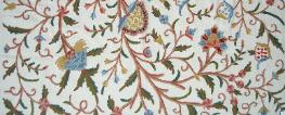 New Crewl Linen Wool Embroidery Color Multi Home Decor Designer Fabric