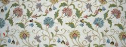 Crewel Linen Wool Embroidery Color Multii Home Decor Decorating Fabric