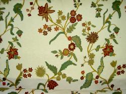 Crewel LinenWool Embroidery Fabric In Stock - click for more pictures