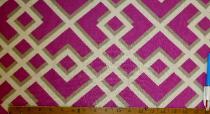 P Kaufmann Pergola Rasberry Fabric linen multipurpose decorating fabric with a lattice print diamond 3 dimensional geometric look design