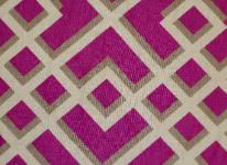 P Kaufmann Pergola Rasberry Fabric linen multipurpose decorating fabric with a lattice print diamond 3 dimensional geometric look design
