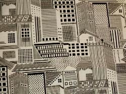 Duralee Fabric Skyline Black Decorating Fabric linen blend toile, 95% cotton 5% linen