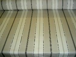 Table view of Duralee Pattern Vice Stripe 73010 Color 562 Platinum By Yard Home Decor Fabric