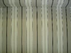 Straight down picture Duralee Pattern Vice Stripe 73010 Color 562 Platinum By Yard Home Decor Fabric