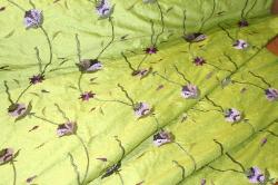 Folded Fabric View of this floral embroidered decorator's fabric at Schindler's Fabric 