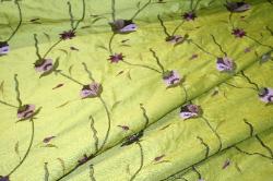 Another Folded Fabric View of this floral silk decorator's fabric at Schindler's Fabric