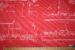 Get a sample of this Folia Ralph Lauren Design Closeout Cross Roads Novelty Color Red White Fabric