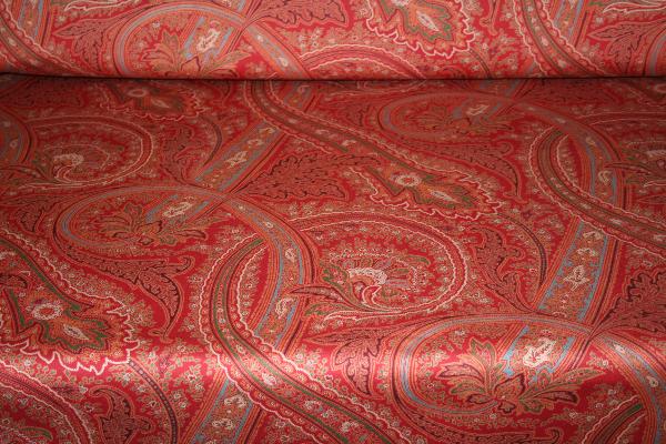 Folia Ralph Lauren Design Closeout Fayette Paisley Color Currant Home Decor Fabric - click to order