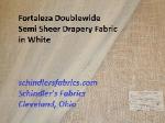 Fortaleza Doublewide Semi Sheer Drapery Fabric in white with an open weave burlap look
