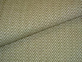 Folded closeup view of Laura & Kiran Chevron Twill Plain Color Cream Tan 1114/2 Home Decor Fabric by the yard