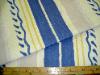 Doublewide Drapery Fabric Remnant Blue White Stripes