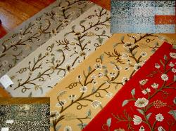 See New Linen Wool Embroidery Crewel Fabric Collection and Pillow Panels