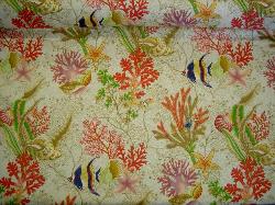 Fabric Warehouse Clearance Sale P Kaufmann SeaScape Ocean Floral Sand Dollar