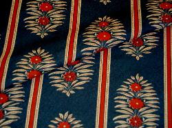 Closeup folded Our Fabric Warehouse Outlet Clearance Sale P Kaufmann Pattern Jasmine Floral Stripe Ink