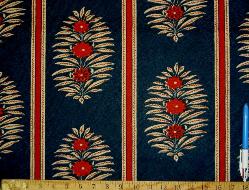 Sample of Our Fabric Warehouse Outlet Clearance Sale P Kaufmann Pattern Jasmine Floral Stripe Ink