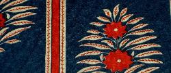 Swatch of Our Fabric Warehouse Outlet Clearance Sale P Kaufmann Pattern Jasmine Floral Stripe Ink