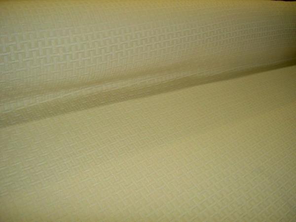 Angle view of Our Fabric Warehouse Outlet Clearance Sale P Kaufmann Pattern Totem Color Vanilla Matelasse by the yard