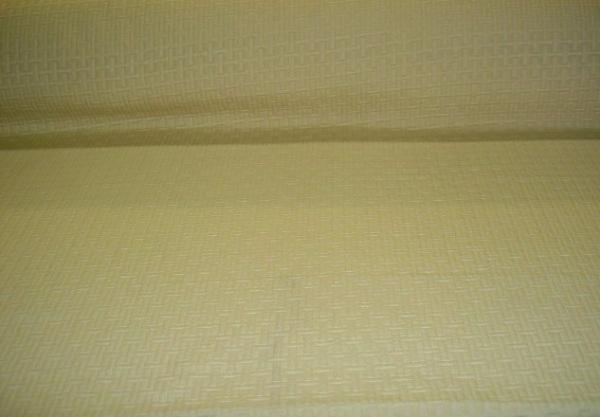 Table view of Our Fabric Warehouse Outlet Clearance Sale P Kaufmann Pattern Totem Color Vanilla Matelasse by the yard