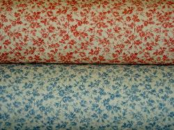 Rolls of Fabric Warehouse Outlet Clearance Sale P Kaufmann Sweetie Home Decor by yard, Colors Rose Red Chambray Blue