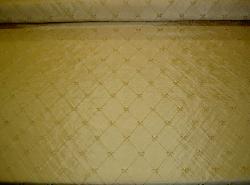Table view Pattern Elegante Diamond Design with Embroidery Color 3 Gold Drapery Fabric by the yard
