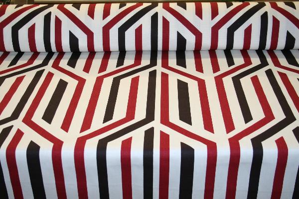 Prestigious Textiles Pattern Delta Color Ruby Interior Decorating Fabric PT112707-002 - click to order