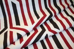 Prestigious Textiles Pattern Delta Color Ruby Interior Decorating Fabric Draped