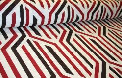 Angle Shot of Prestigious Textiles Pattern Delta Color Ruby Interior Decorating Fabric