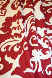 Prestigious Textiles Pattern Dramatic Color Ruby Interior Decorating Fabric draped right