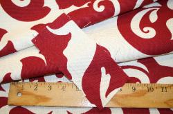Prestigious Textiles Pattern Dramatic Color Ruby Interior Decorating Fabric, Get a Swatch of this Item, in check out use shipping option Swatch only - free shipping