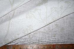 Closeup Pattern and Texture of Prestigious Textiles Pattern Sophie Color Linen Sheer Drapery Home Decor Fabric