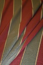 Draped Ralph Lauren Closeout Discontinued Clarendon Stripe Color Moss Burgandy Fabric 1