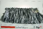 Roma 964 Black and White Decorator Brush Trim from Erie Islands Fabrics Collection