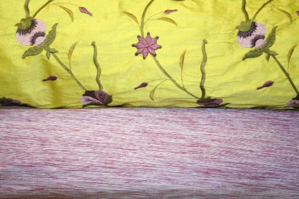 Silk Discount Designer Home Decor Coordinates Embroidery Color NF-21 & Indian Ocean Color 5023 - click for store page