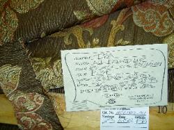 Shop Tag of this fabric at Schindler's Fabrics and Upholstery Shop