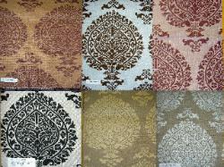 Tuscany Natural Linen Pattern Ottoman Fabric 6 colors