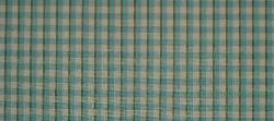 Swatch of Design Cheap Clearance Sale P Kaufmann Cambridge Check Color Turquoise Fabric for Home Decor