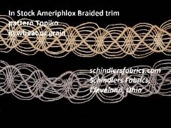 In Stock Ameriphlox Braided trim pattern Topiko in colors Wheat or Grain